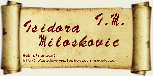 Isidora Milošković vizit kartica